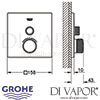 Grohe Grohtherm SmartControl Thermostat Concealed with One Valve Dimensions